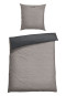 Reversible bed linen 2 piece set fine flannelette gray - SCHIESSER Home