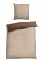 Reversible bed linen 2-piece fine beaver sand - SCHIESSER Home