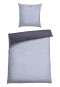 Set da 2 pezzi di biancheria da letto reversibile in Renforcé, grigio-blu marino - SCHIESSER Home