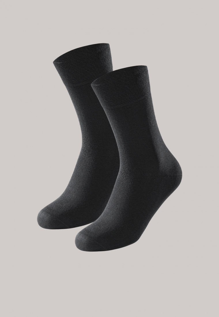 Chaussettes homme 2-pack Micro Modal noir - Long Life Soft