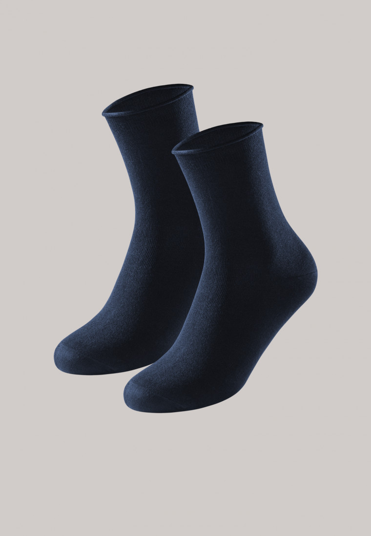 Women's socks 2-pack Micro Modal midnight blue - Long Life Softness