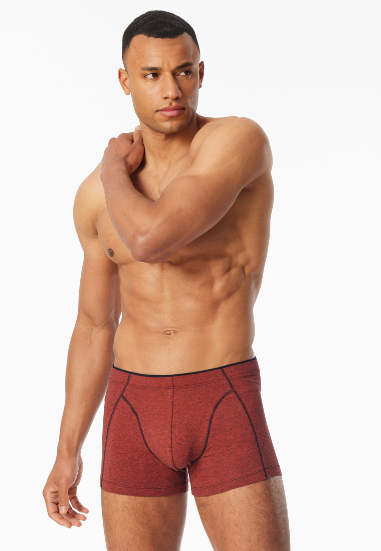 Shorts Organic Cotton gemustert hellrot - 95/5