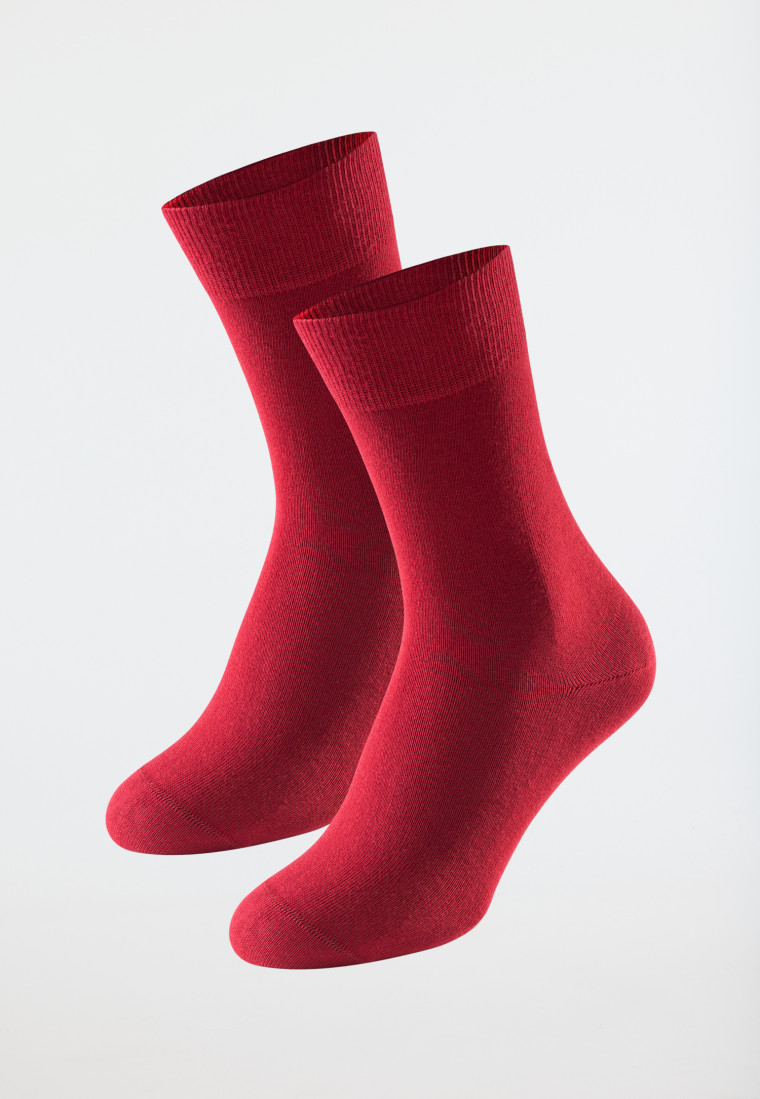 Men's socks 2-pack organic cotton red - 95/5