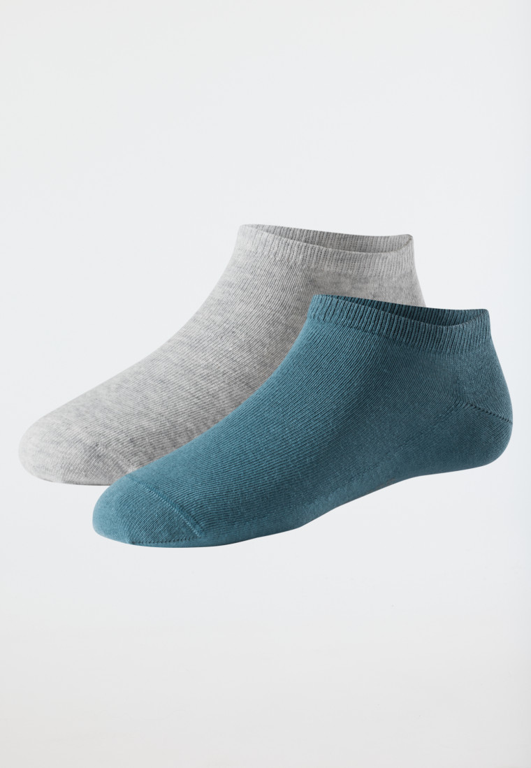 Men sneaker socks 2-pack Organic Cotton multicolor - 95/5 | SCHIESSER
