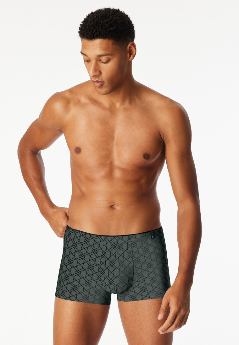 Shorts modal patterned dark green - Long Life Soft