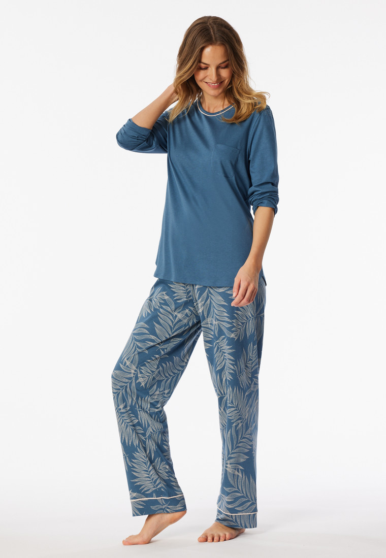 Lange pyjama atlantisch blauw - Comfort Nightwear