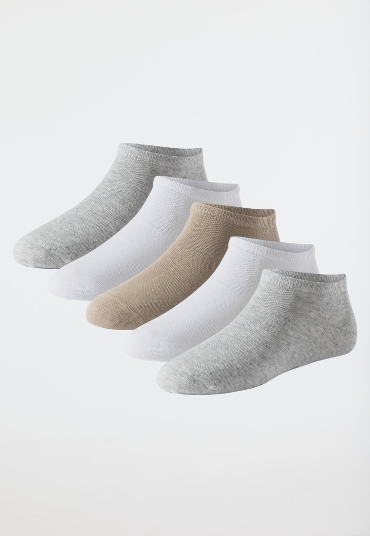 Baskets homme pack de cinq Stay Fresh blanc/gris - Bluebird