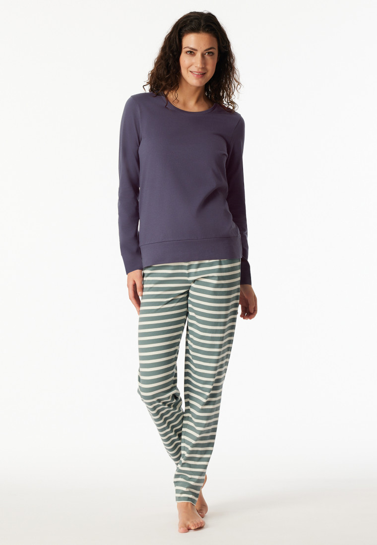 Pyjamas long striping indigo - Casual Essentials