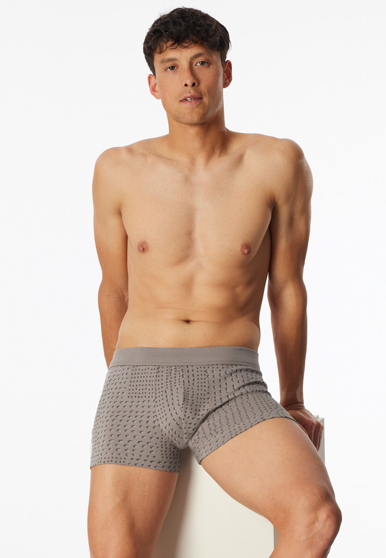 Striped clay red shorts - Fine Interlock