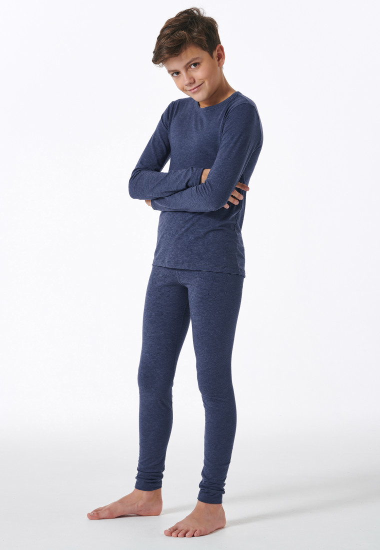 Shirt langarm unisex dunkelblau - Active