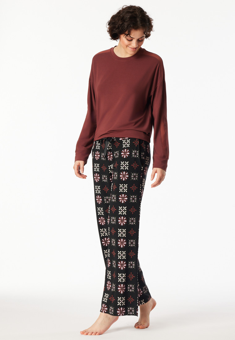 Pantalon long ornement noir - Mix+Relax