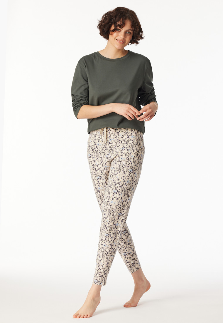 Pantaloni con polsini lunghi a fiori multicolore - Mix+ Relax