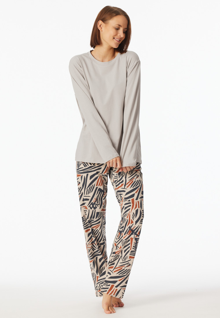Shirt long-sleeve round neck gray-jaspé-gray - Mix+Relax