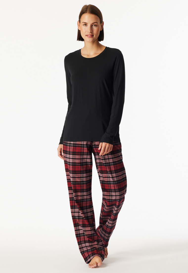 Shirt langarm rundhals schwarz - Mix+Relax