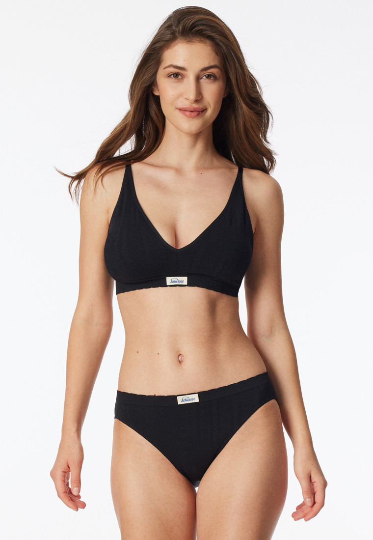 Bustier Ajourée seamless schwarz - Revival Alma