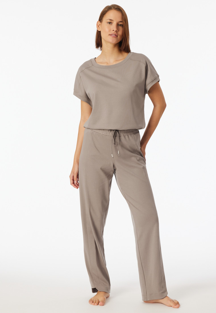 Hose lang merzerisierter Interlock clay - Mix+Relax