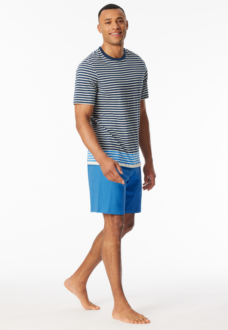 Schlafanzug kurz Ringel aquarium - Casual Nightwear