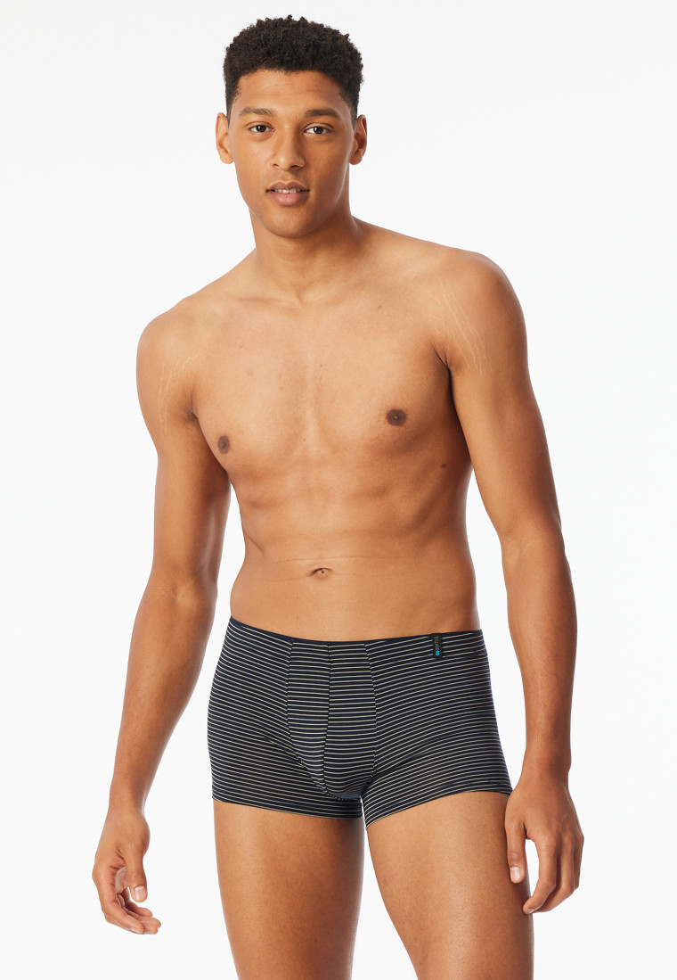 Shorts Modal Streifen nachtblau - Long Life Soft