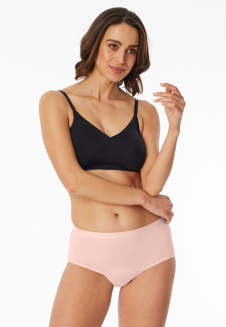 Periodenpantys 2er-Pack Jersey recycelt schwarz/rosé- Secret Care