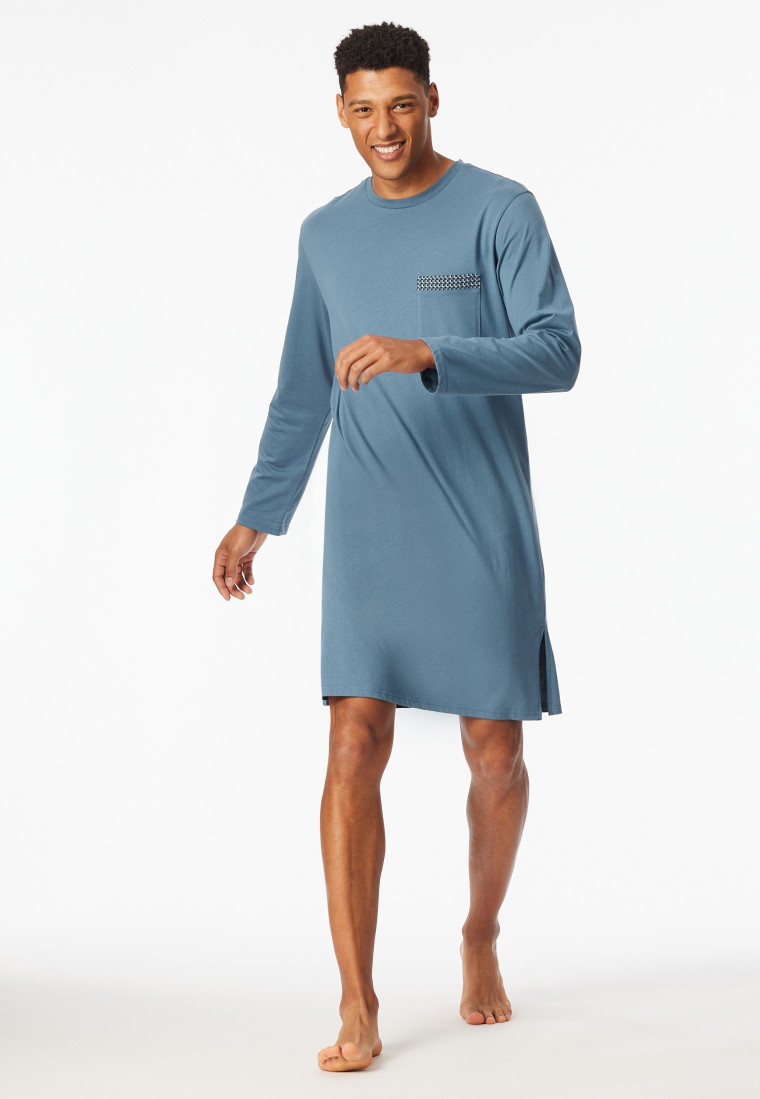 Nachthemd langarm graphit - Comfort Nightwear