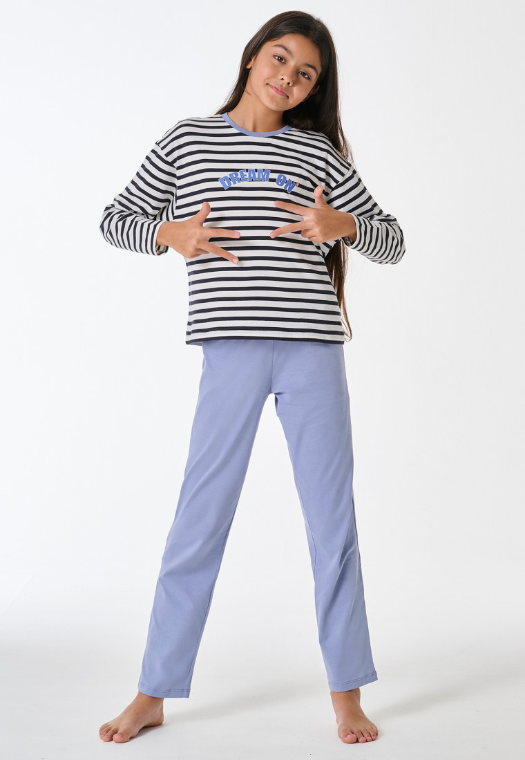 Pigiama lungo a righe multicolore - Teens Nightwear