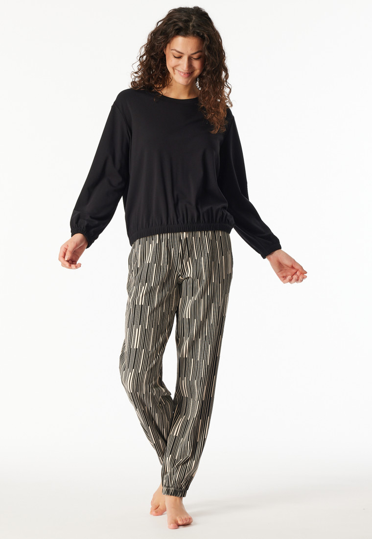 Pyjama lange pyjama zwart - Modern Nightwear