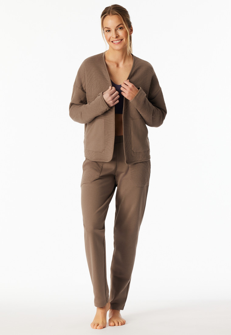 Jas jacquard zakken nougat - Mix+ Relax