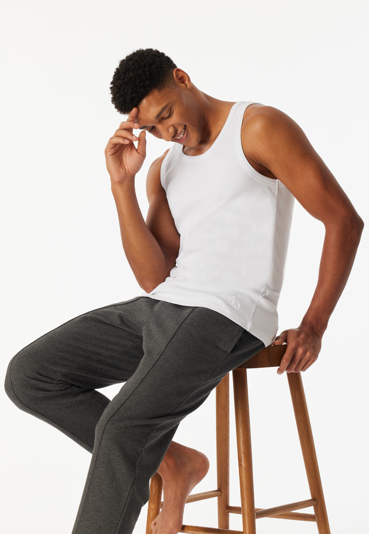 Tank top double rib white - SCHIESSER 150 Years