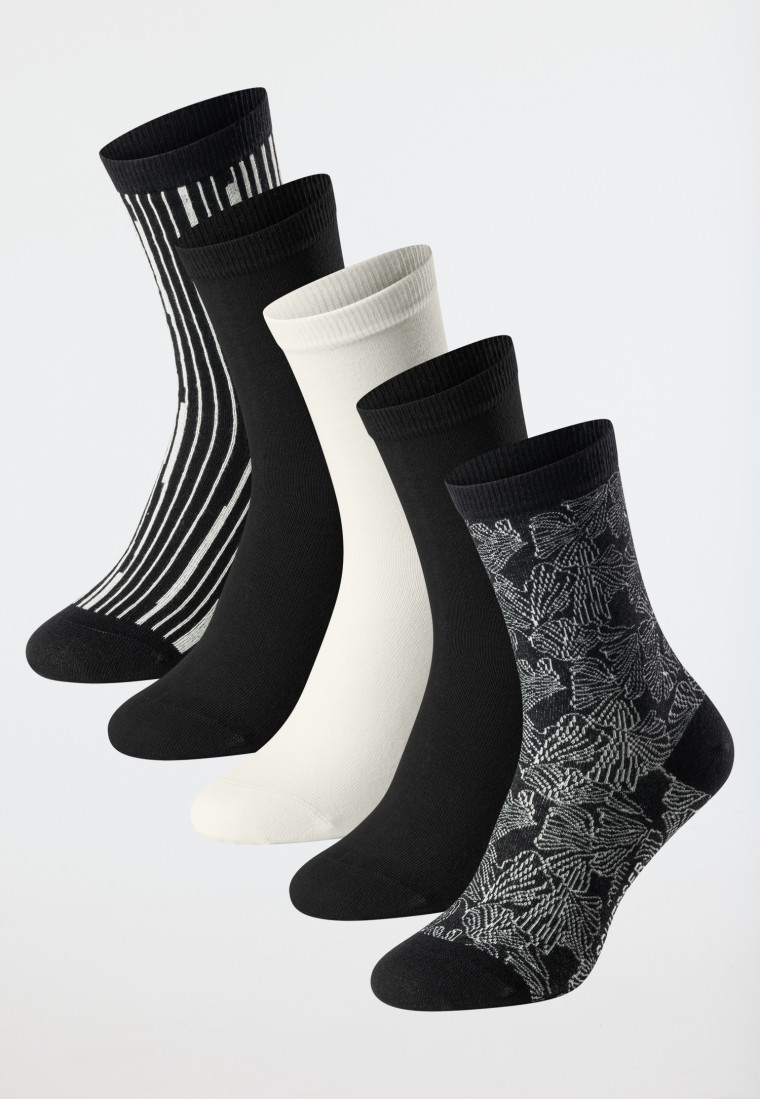 Women's socks 5-pack Organic Cotton flowers multi-colored - Fashion