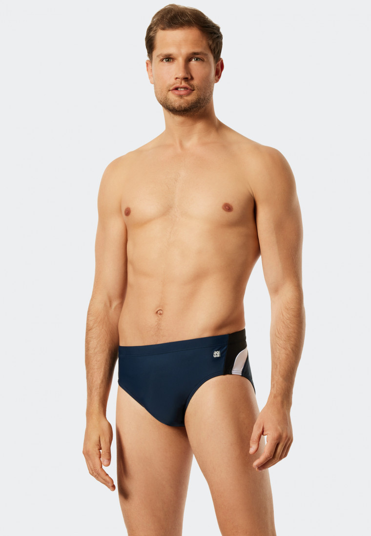 Swimwear supermini knitwear recycled side stripes admiral - Nautical Active