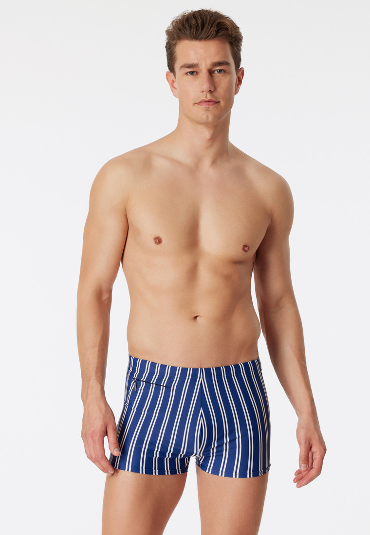 Badehose Wirkware Retro gestreift off-white - Classic Swim