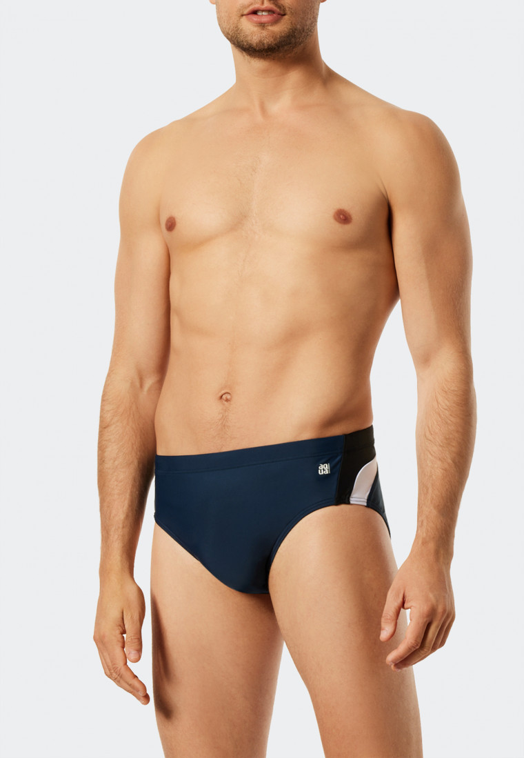 Swimwear supermini knitwear recycled side stripes admiral - Nautical Active