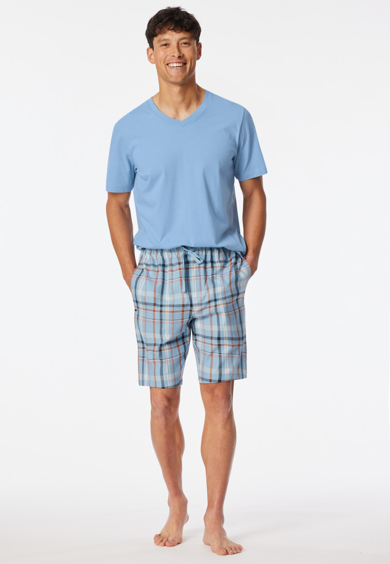 Bermuda kurz Webware pacific blue kariert - Mix+Relax