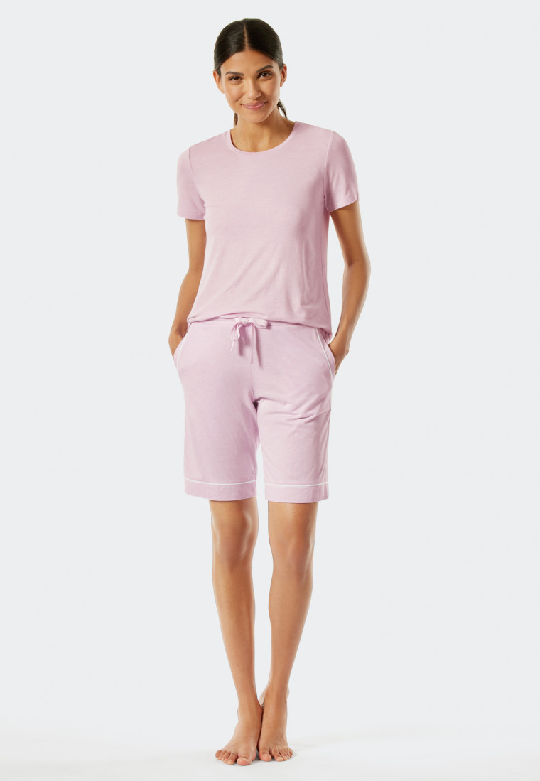 Bermuda shorts modal piping lilac - Mix & Relax