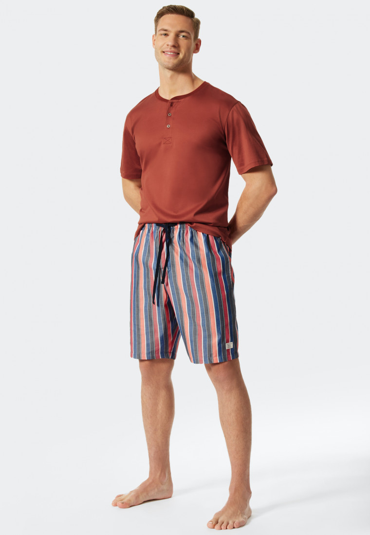 Bermuda shorts woven fabric stripes multicolored - Mix & Relax