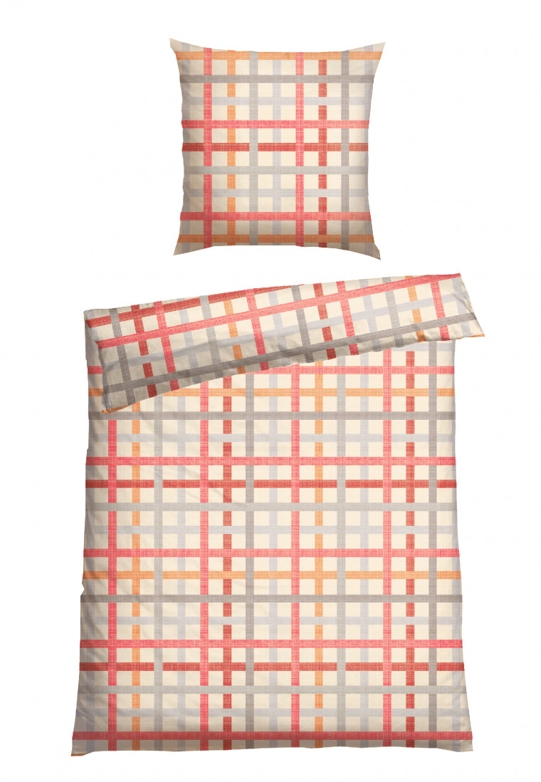 Bedding 2-piece checks multicolored - Renforcé