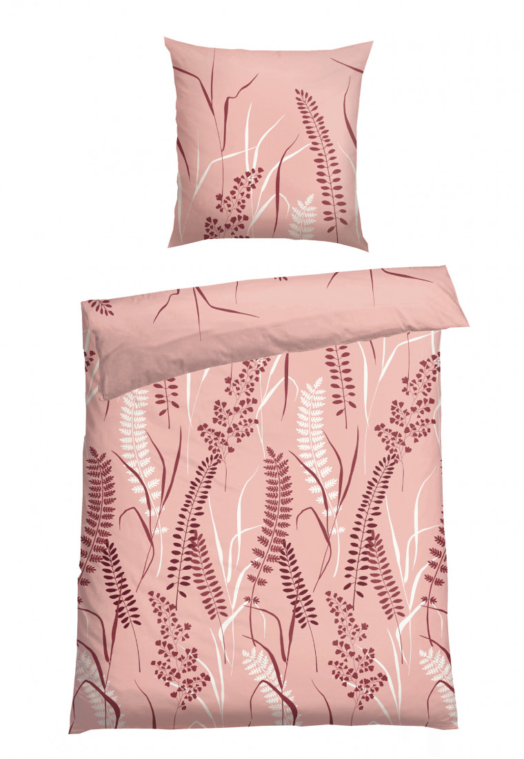 Bed linen set two-piece Renforcé rosé patterned - SCHIESSER Home