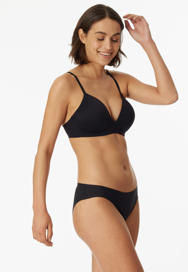 Bra without underwire padded black - Invisible Soft