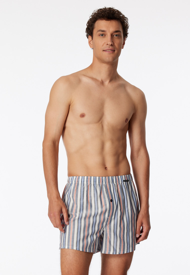 Boxershorts 2 set van 2 stoffen effen gestreept multicolor - Boxershorts Multipacks