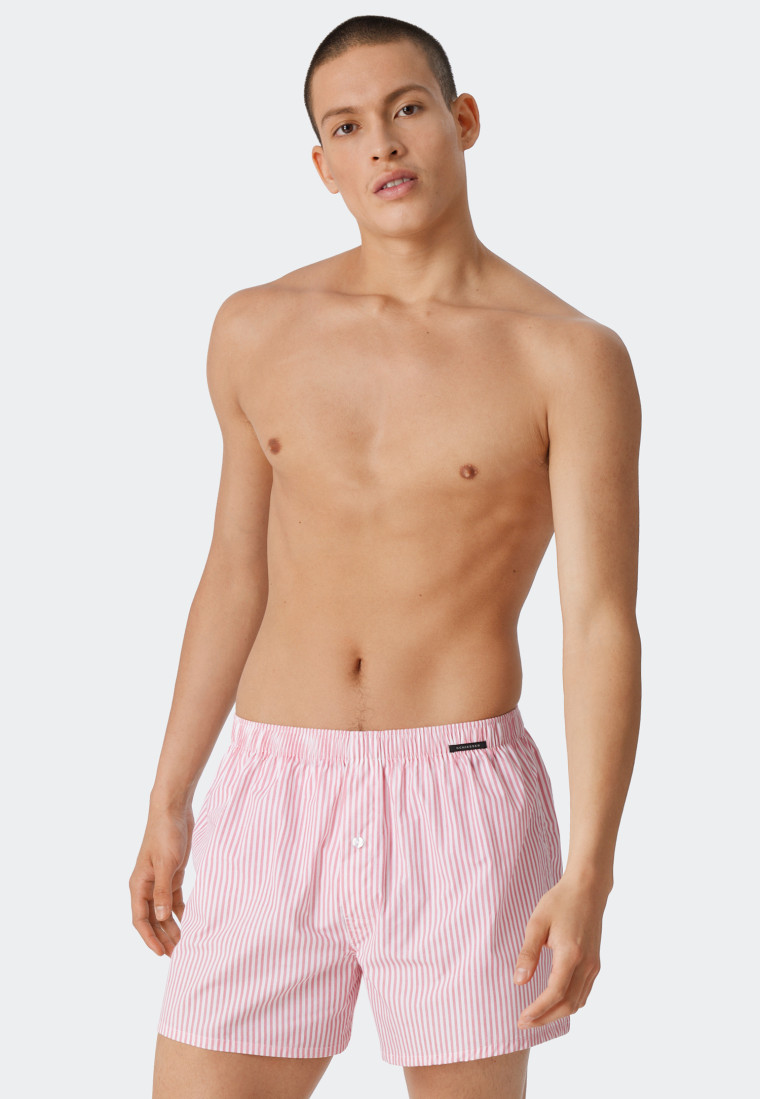 Boxershorts 2-pack geweven stof effen gestreept veelkleurig - Fun Prints