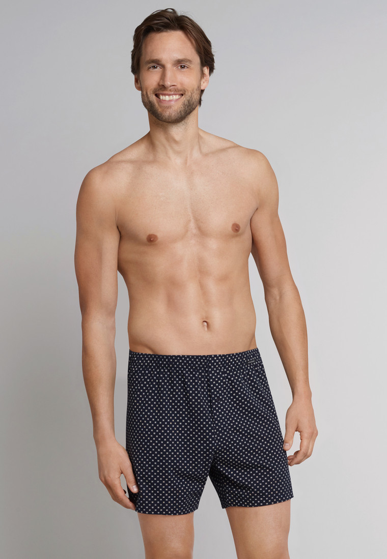 Boxershorts jersey donkerblauw bedrukt - Dark Sapphire
