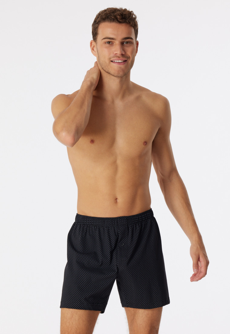 Boxershort jersey zwart met patroon - Cotton Casuals