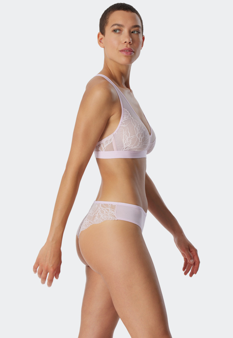 Brazil Slip Modal Spitze zartrosa - Modal and Lace