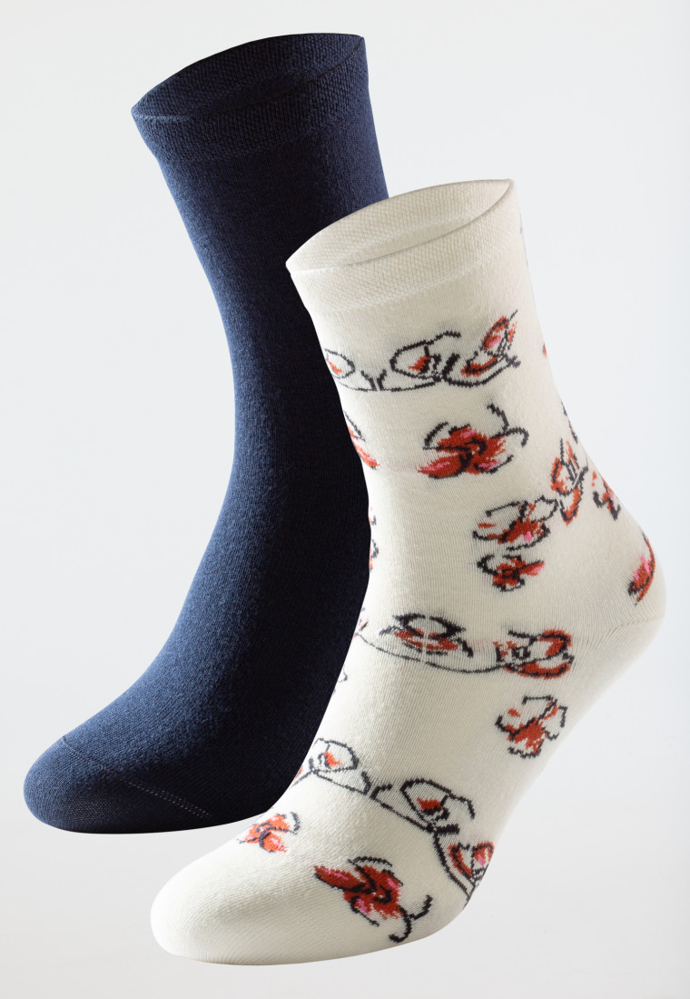Women's socks 2-pack Stay Fresh flowers multicolored - Bluebird