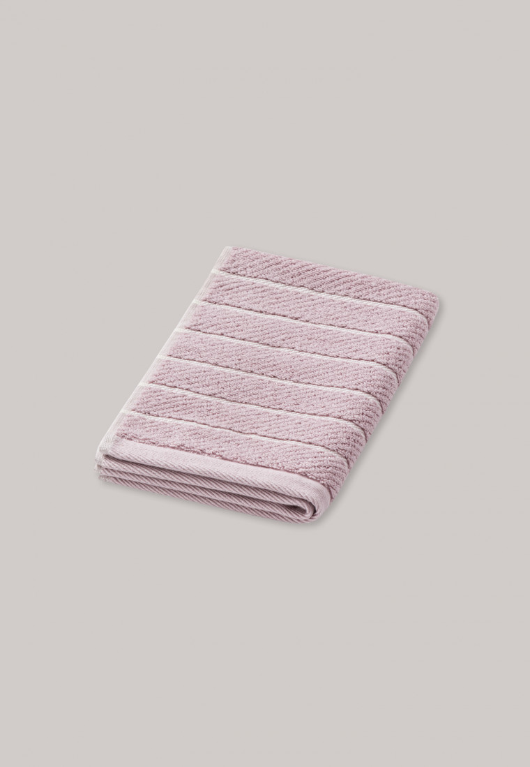 Guest towel striped 30 x 50 lavender - SCHIESSER Home