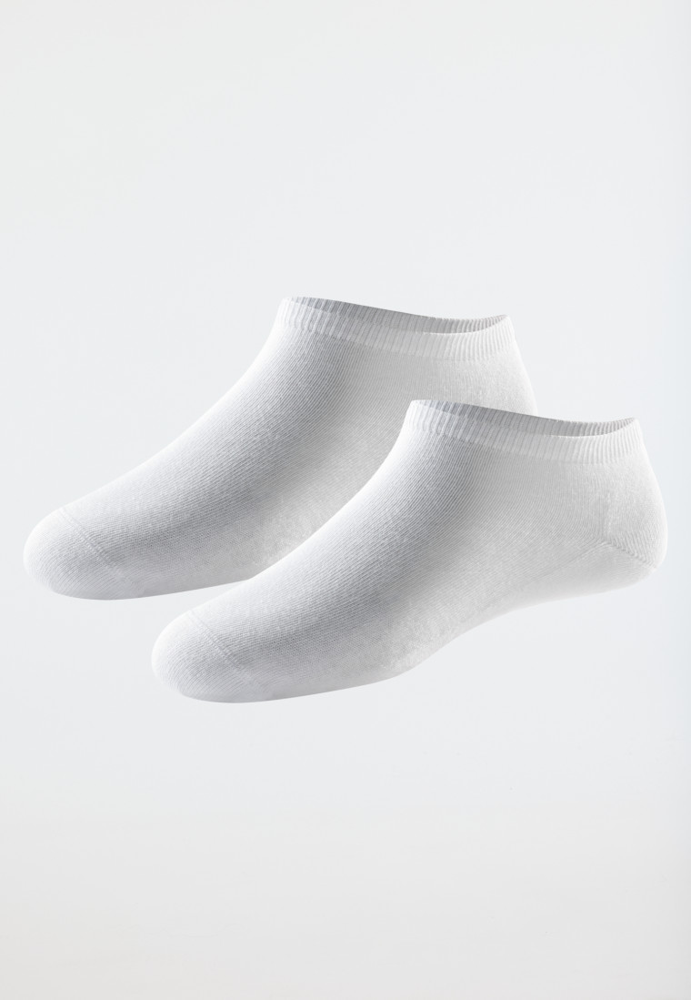Men's sneaker socks 2-pack organic cotton white - 95/5