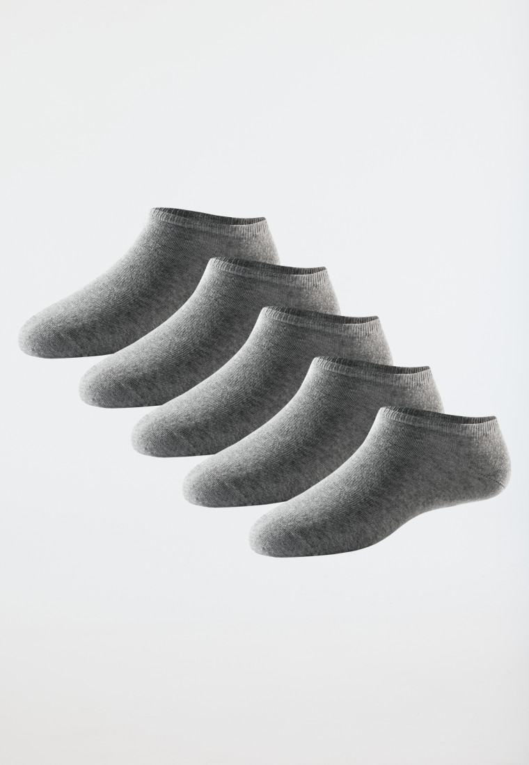 Men's sneaker socks pack of 5 stay fresh silver-gray heather - Bluebird