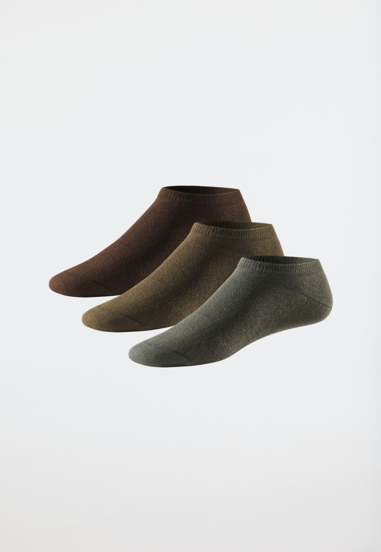 Sneakersokken voor heren 3-pack biologisch katoen veelkleurig - 95/5