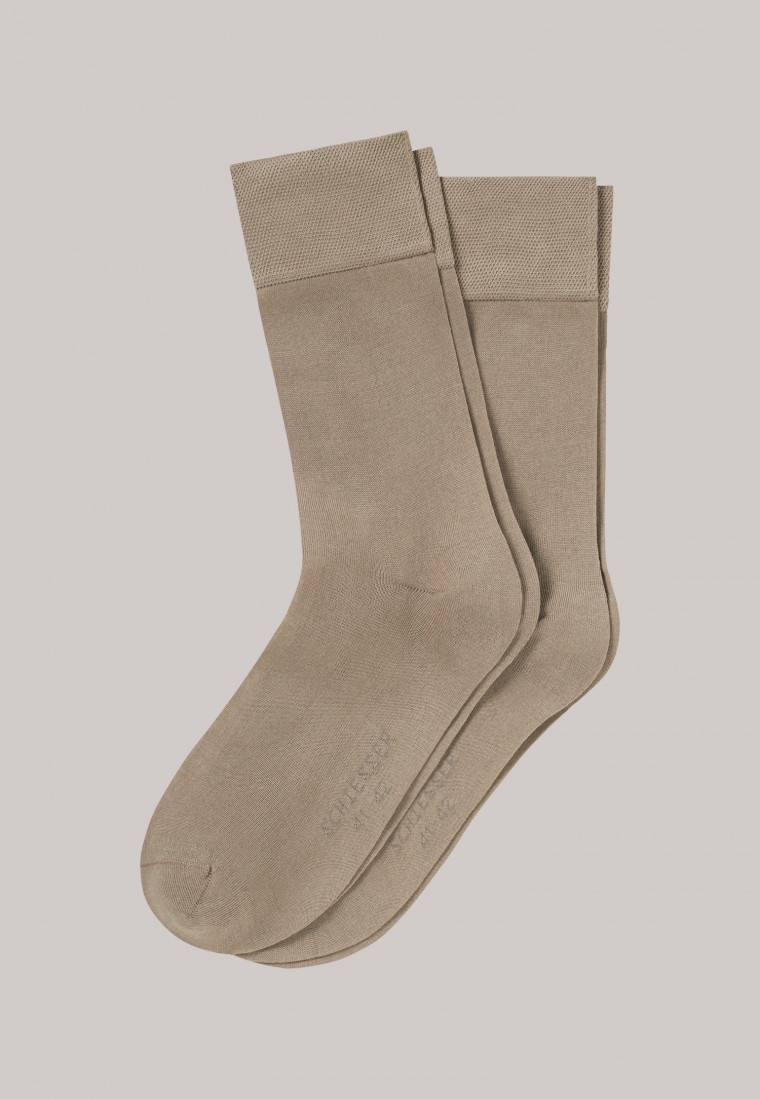Chaussettes pour hommes lot de 2, camel - Extrafein
