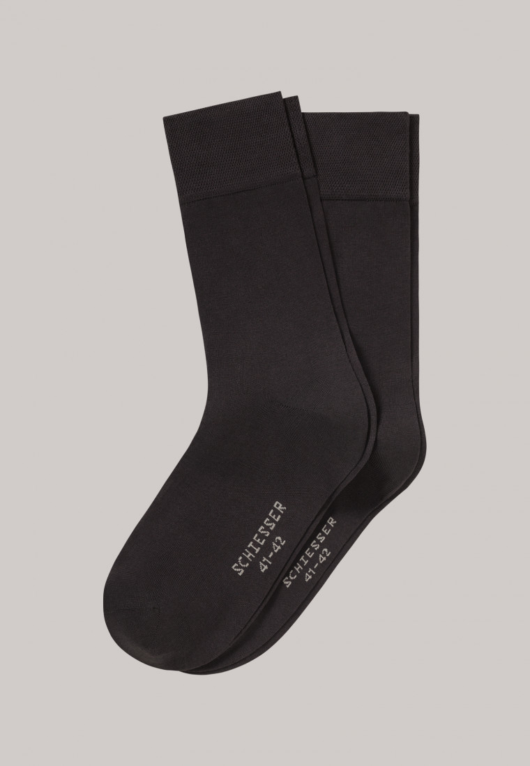 Herrensocken 2er-Pack dunkelbraun - Extrafein